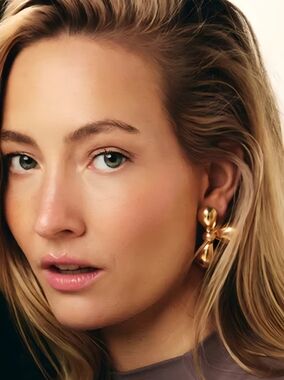 Boho flower studs; semi-hollow backs for lightweight wearing; nwot